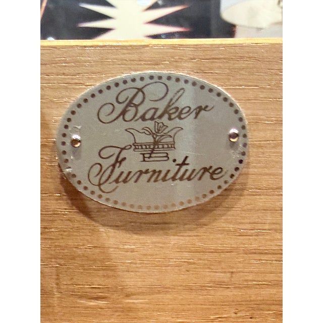 Late 20th Century Baker Palladian Collection Neoclassical Walnut Sideboard With Ebonized Columns For Sale - Image 11 of 11