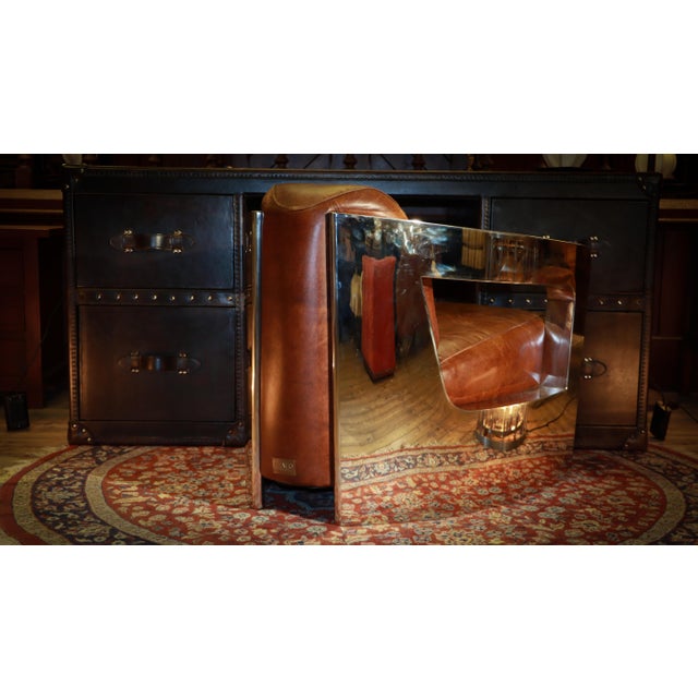 Animal Skin Mars Aviator Rocket Leather Chair by Timothy Oulton, 2010s For Sale - Image 7 of 18