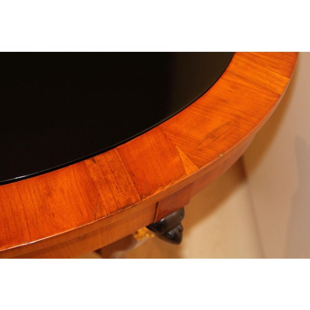 Biedermeier Cherry Veneer Gold-Leaf Center Table, Austria, 1820s For Sale - Image 17 of 18