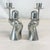 1980s 1980s Vintage Boho Chic Arts & Crafts Pewter Christmas Angel Candle Holders - A Pair. For Sale - Image 5 of 10
