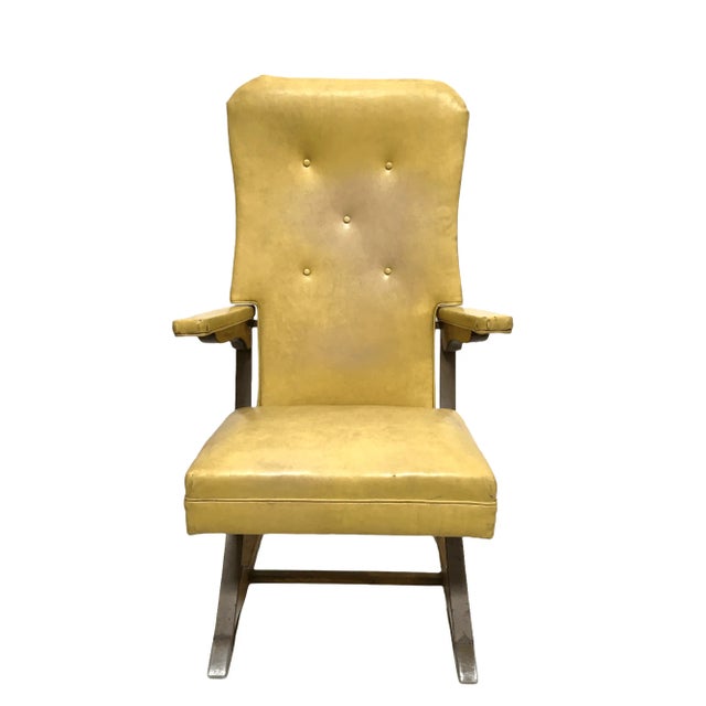 Vintage Rock-a-Chair Cantilever Rocker Chair in Harvest Gold Vinyl. $1,450 This Mid-Century Style Cantilever Rocker Chair...