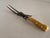 19th Century 19th Century Hand-Carved Bone Alligator Handled Culinary Carving Set - Set of 3 For Sale - Image 5 of 12