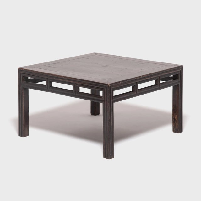 Black Chinese Low Square Table, C. 1900 For Sale - Image 8 of 8
