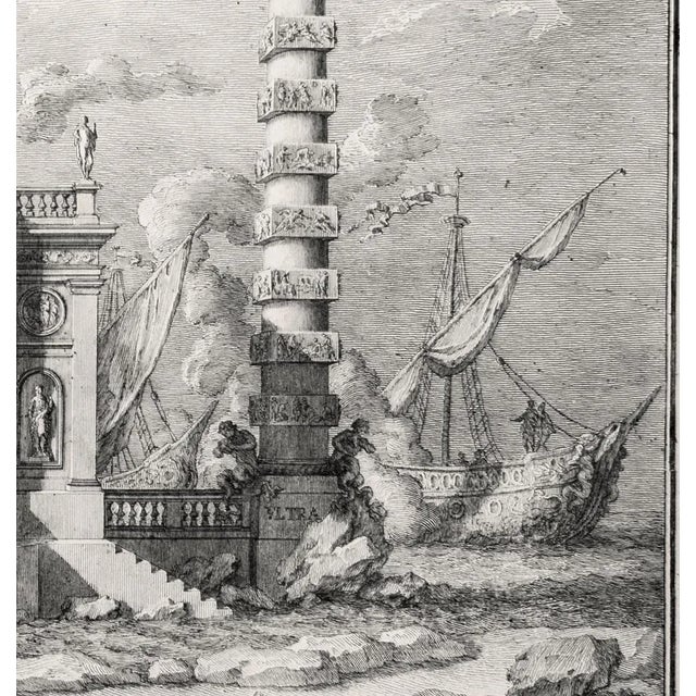 Giuseppe Vasi, Il tempio di Nettuno, Etching, 1760 For Sale - Image 5 of 6