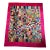 Vintage Handmade Satin Patchwork Queen Size Bed Cover For Sale