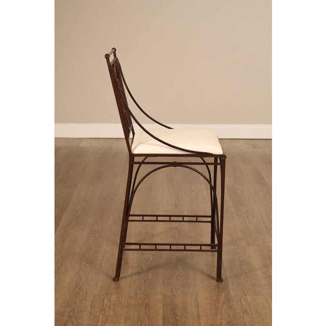 French Art Deco Style Set of Four Counter Stools For Sale - Image 17 of 18