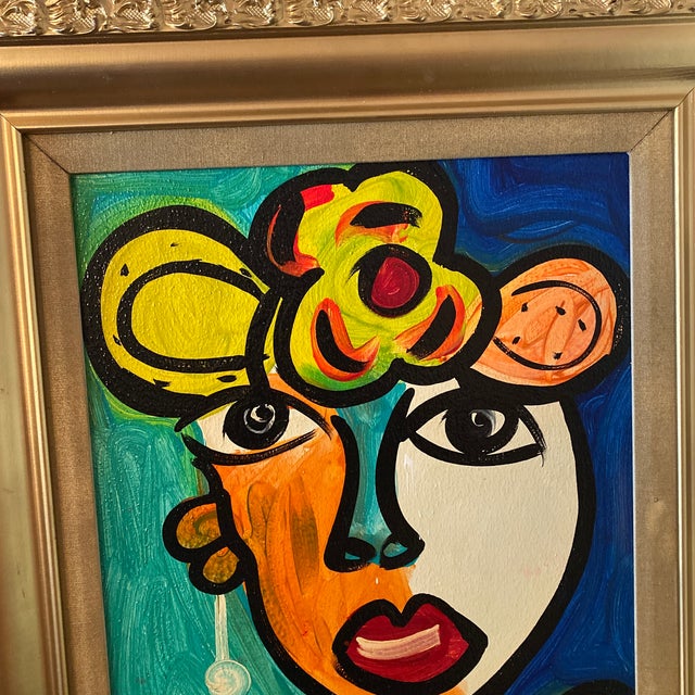 Abstract 1970s Original Peter Keil Abstract Painting Framed For Sale - Image 3 of 11