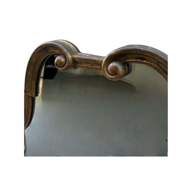 Palladio Vintage Neoclassical Italian Palladian Arched Mirror With Gilded Frame For Sale - Image 4 of 11