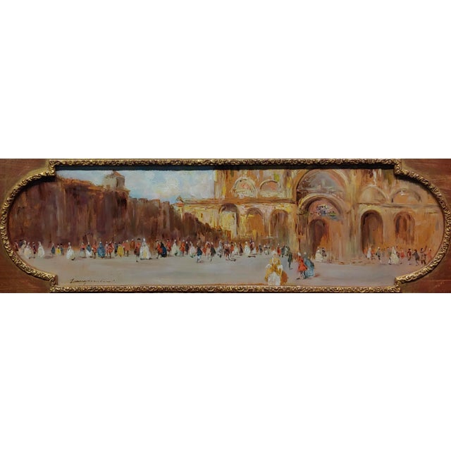 Emma Ciardi -Masquerade in Piazza San Marco -19th Century Oil Painting For Sale - Image 4 of 11