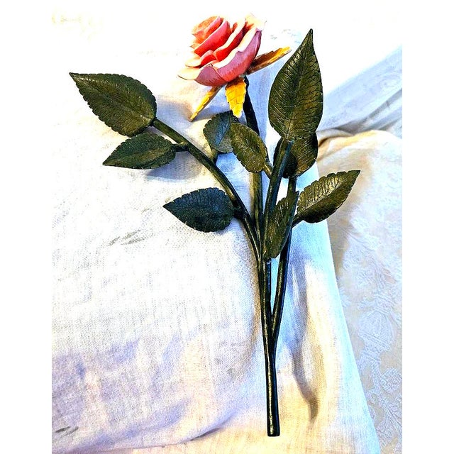 This Vintage hand-carved and hand-painted wooden rose is really special. It was purchased in the early 1970s by my parents...