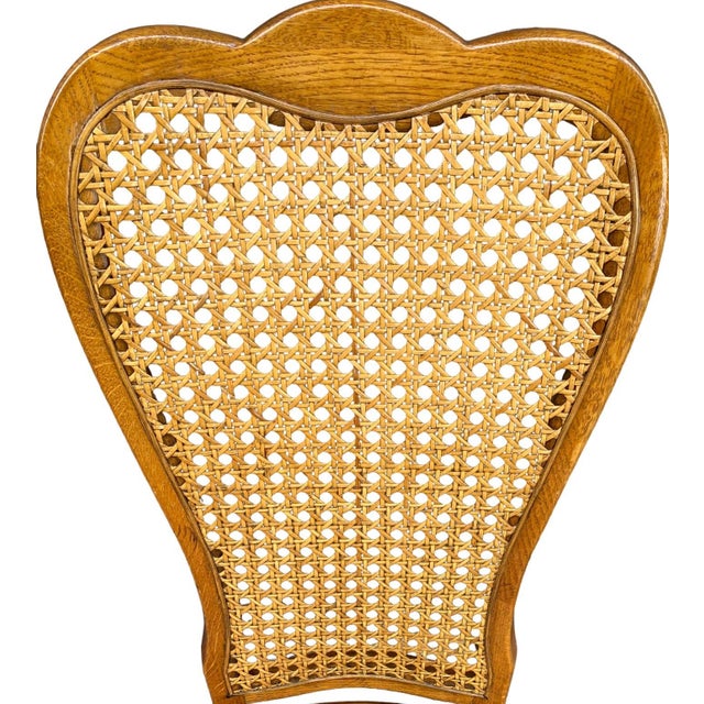 Cane Back Rooster Dining Chairs - Set of 4 For Sale In Indianapolis - Image 6 of 6