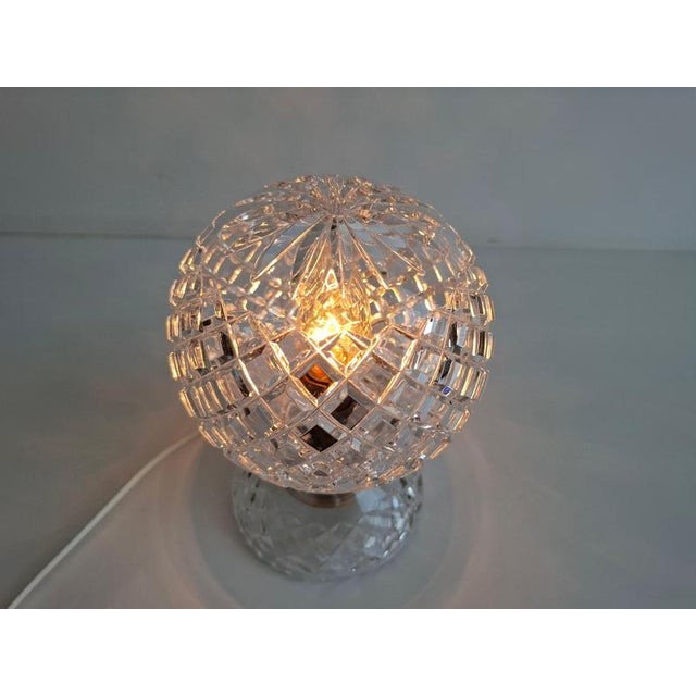 Data: vintage crystal table lamp material: crystal glass style: midcentury origin: czechoslovakia dimensions: 21x14x14cm...