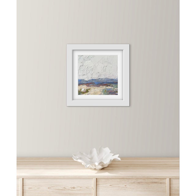 White Textured Desertscape – Impasto Palette Knife Oil Painting by L Haas For Sale - Image 8 of 8