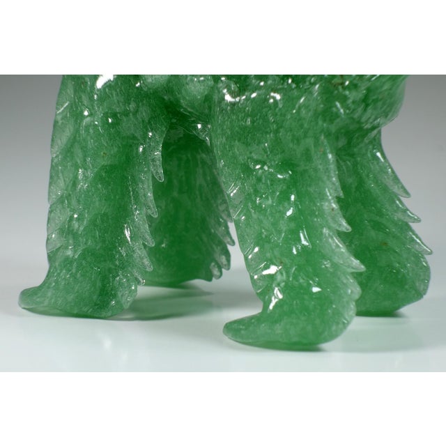 Art Deco Italian Pulegoso Green Murano Glass Terrier Dog Animal, 1930s For Sale - Image 9 of 10