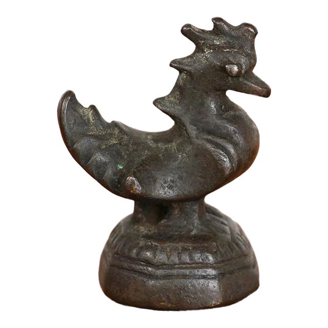 19th Century Antique Burmese Bronze Opium Weight For Sale