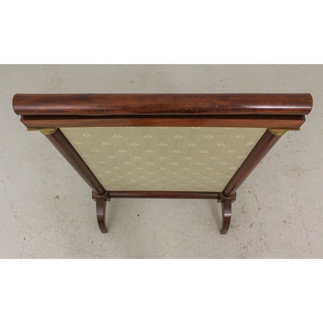 Antique French Empire Bronze Mounted Firescreen For Sale - Image 9 of 12