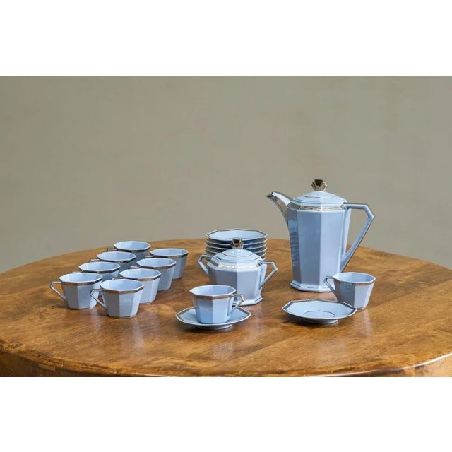 Vintage Belgian Art Deco Coffee Set, 1920s, Set of 22 For Sale - Image 4 of 18