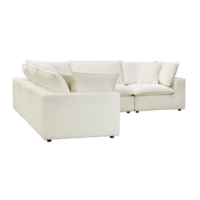 Boho Chic Cali Natural Performance Fabric Modular L-Sectional For Sale - Image 3 of 6