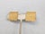 Napier Vintage 1980 Signed Napier Ad Piece Goldtone Square Clip Earrings-2 Pieces For Sale - Image 4 of 8