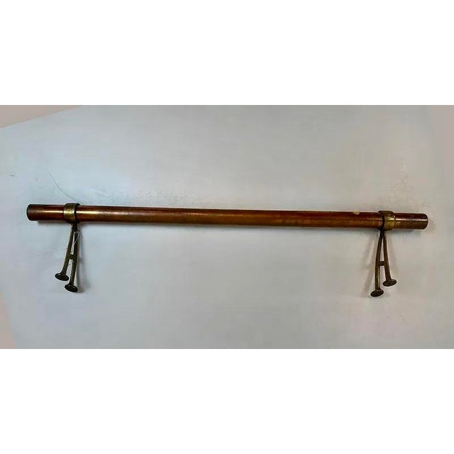 Metal Vintage Copper & Brass Foot Rail For Sale - Image 7 of 7