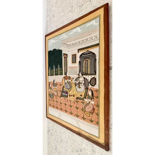 Indian Large-Scale Indian Royal Court Painting on Fabric For Sale - Image 3 of 14