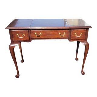 Henkel Harris Mahogany Vanity Dressing Table Desk With Flip Top Mirror For Sale