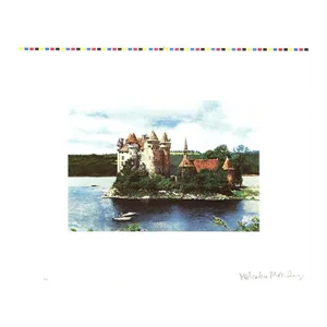 1972 Malcolm Morley 'Rhine Chateau' Realism Multicolor,Blue,Green USA Offset Lithograph