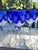 Vintage Set of 9 Horst Belda Germany Sapphire Cut-to-Clear Wine Hocks With Matching Decanter - 10 pcs For Sale - Image 4 of 12