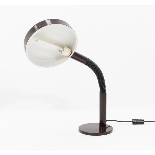 Mid-Century Modern Vintage Dark Brown Desk Lamp from Hala, 1970s For Sale - Image 3 of 8
