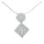 14K White Gold 1 cttw Diamond Pendant Necklace (H-I, I1-I2) For Sale