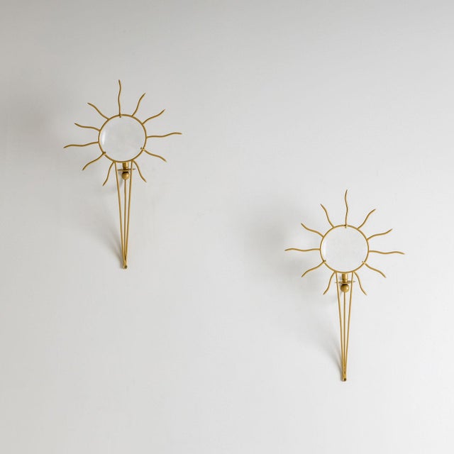 Pair of André Dubreuil (*1951) ‘Soleil’ Wall Appliqués, France, Designed in 1987 For Sale - Image 12 of 12