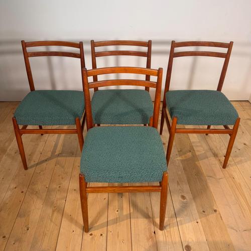 Set of Four Vintage Teak Chairs - Denmark (1960s)