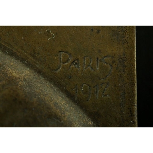 20th Century Bronze Plaque Portrait of František Škroup by Antonín Popp, Paris, 1912 For Sale - Image 13 of 18