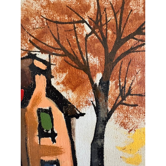 Mid-Century Oil Painting - French Expressioism For Sale - Image 9 of 9