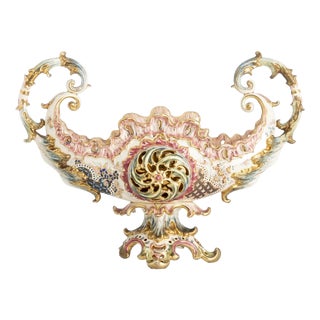 20th Century Hungarian Porcelain Flower Centerpiece For Sale