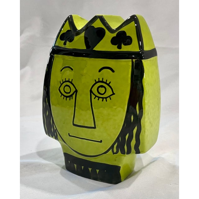 Mid 20th Century 20th Century MCM Baldelli Italian Ceramic "Queen" Face Bank For Sale - Image 5 of 11