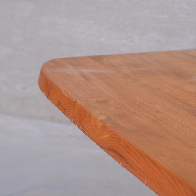 Mid-Century French Elm Aban T35B Dining Table from Pierre Chapo, 1970s For Sale - Image 4 of 13