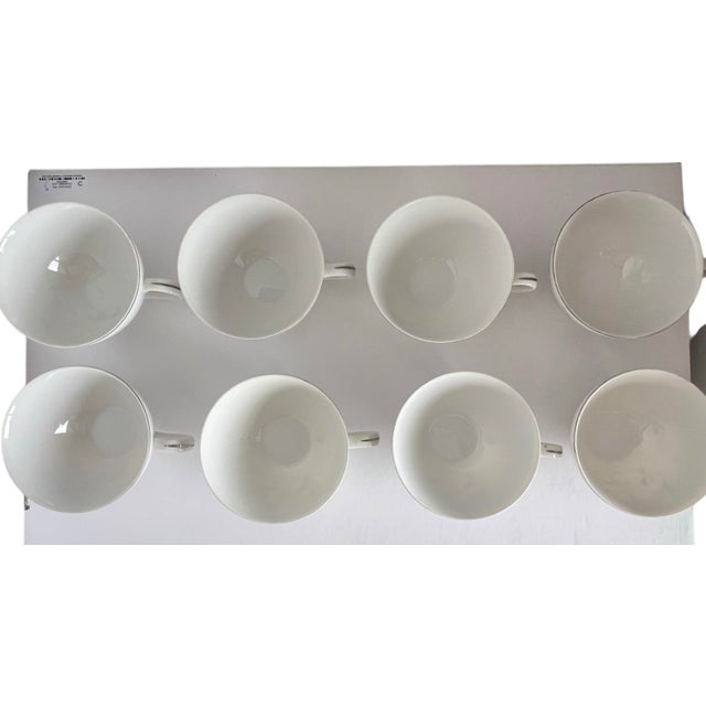 Platinum Vintage 8-Piece Set of Cherry Blossom Flat Coffee Tea Cups Sakura Pink Gray For Sale - Image 8 of 12
