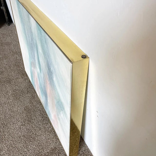 1980s Postmodern Framed Abstract Oil Painting on Canvas, Greg Copeland Originals For Sale - Image 5 of 9