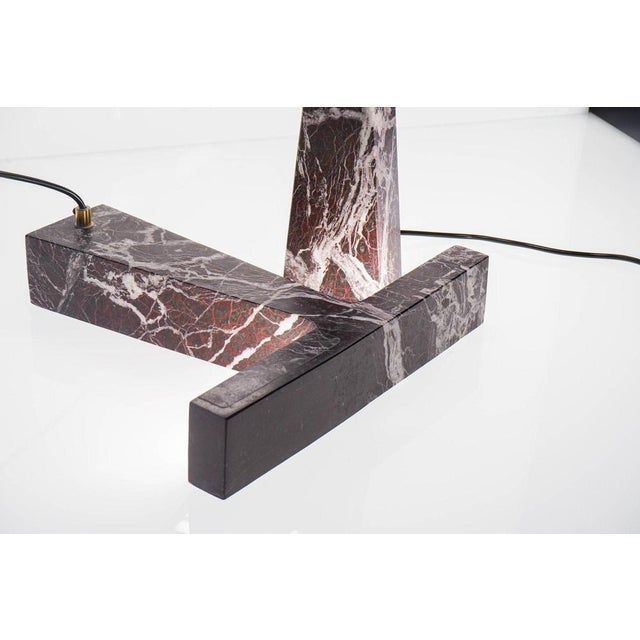 Marble Table Lamps in Rosso Levanto Marble by Silvio Piattelli, Set of 2 For Sale - Image 15 of 18