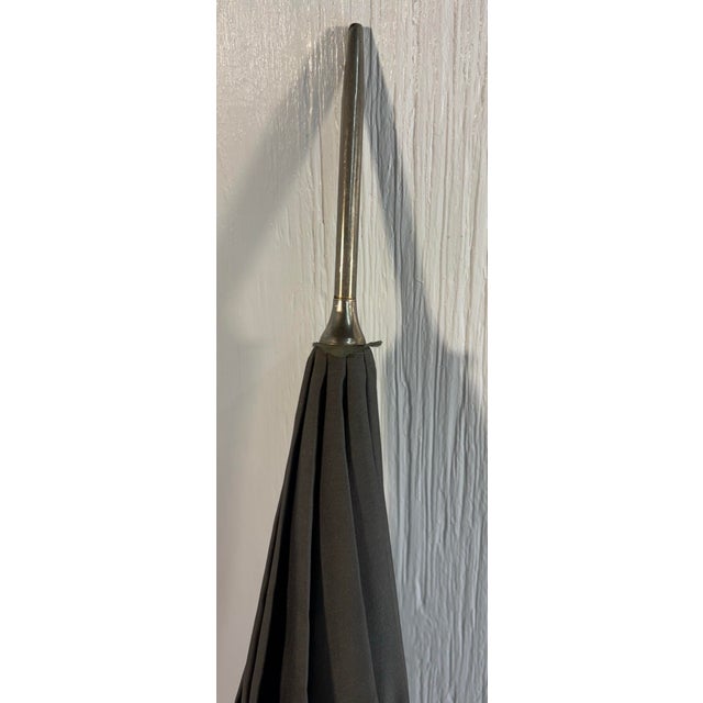 Antique Umbrella With Brass Embossed Handle From Belgium For Sale - Image 4 of 10