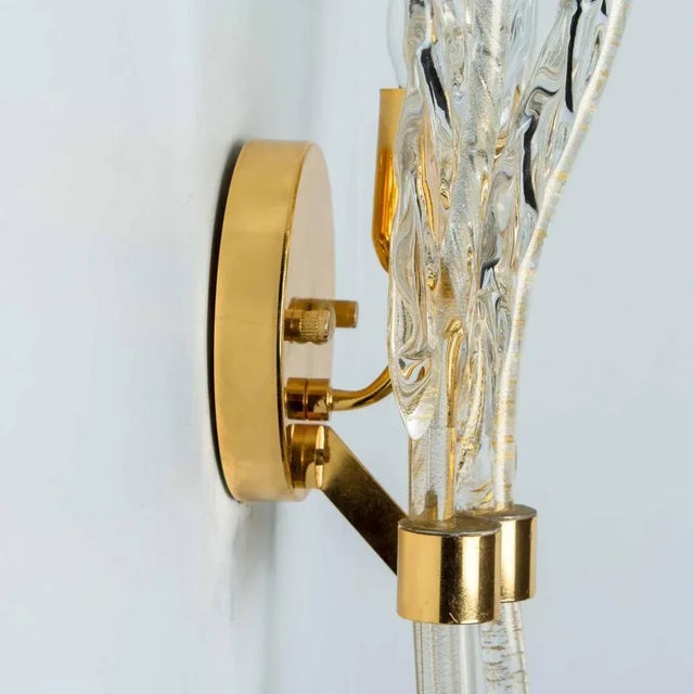 Glass Leaves Wall Sconces, 1970, Set of 2 For Sale - Image 12 of 18