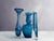 Mid-Century Modern Blue and Clear Sommerso Art Glass Vase by Bretislav Novak, 1970s For Sale - Image 3 of 15
