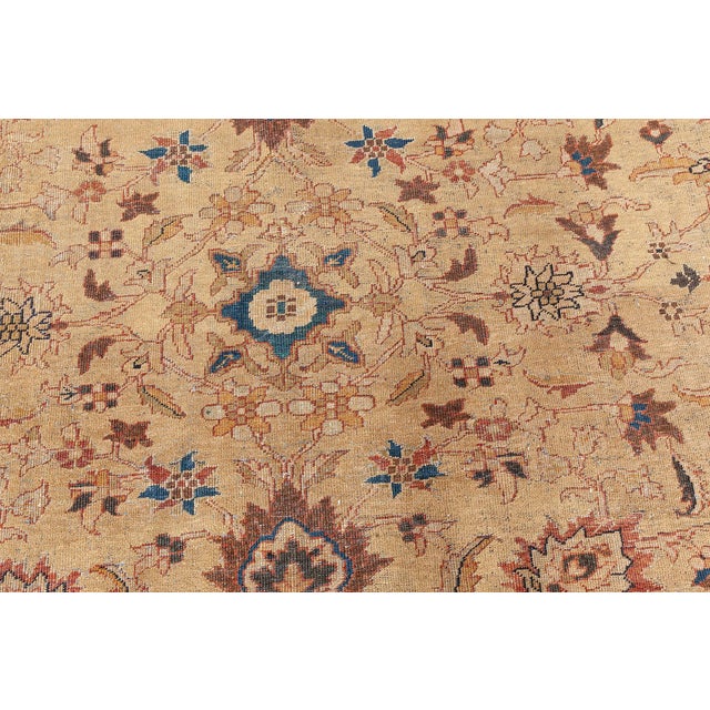 1920s Authentic Persian Sultanabad Handmade Wool Rug For Sale - Image 5 of 10