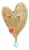 Vintage Handmade BillyBoy* Gold Heart With Face Brooch, 1985 For Sale