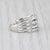 Modern 0.37ctw Diamond Orbite Multiband Ring 14k White Gold Size 5.25-5.5 For Sale - Image 3 of 8
