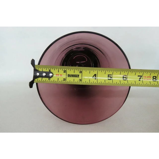 Amethyst Purple Glass Vintage Vase For Sale - Image 4 of 10