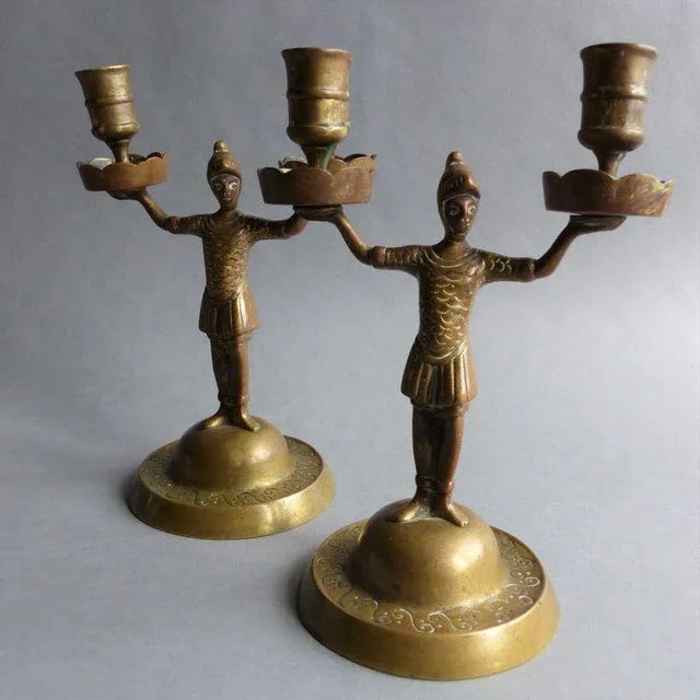 Empire French Bronze Candleholders, 1800s, Set of 2 For Sale - Image 10 of 11
