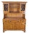 Late 20th Century Ethan Allen Heirloom Colonial Early American Nutmeg Maple Drybar Cabinet Hutch For Sale