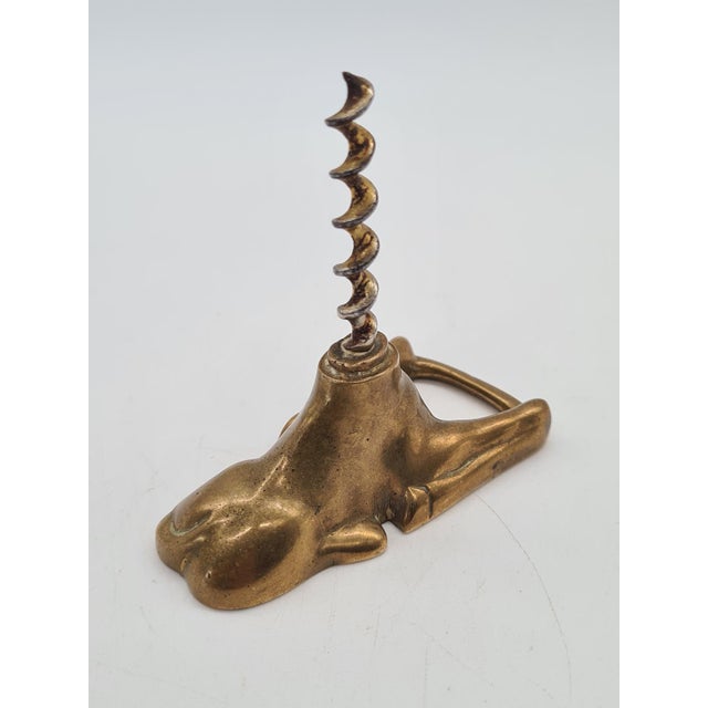 Metal Danish Figurative Corkscrew in Bronze, Denmark, 1960s For Sale - Image 7 of 12